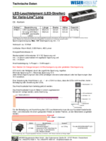 Technische Daten Long LED-Leuchtelement