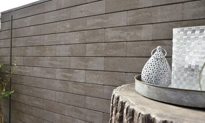 Sichtschutz mit Betonmauersteinen