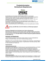 Produktinformation Sichtschutz-Glaselement
